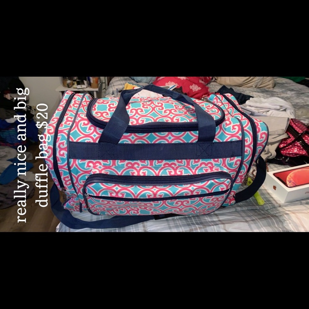Large sized duffle bag.